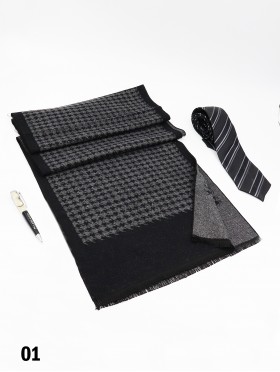 Unisex Reversible Houndstooth Print Scarf